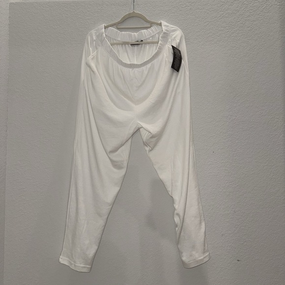 Roaman's Pants - Roamans Woman White Stretch Pants Size 1Xp (22/24) Comfy Casual wear Lounge NWT